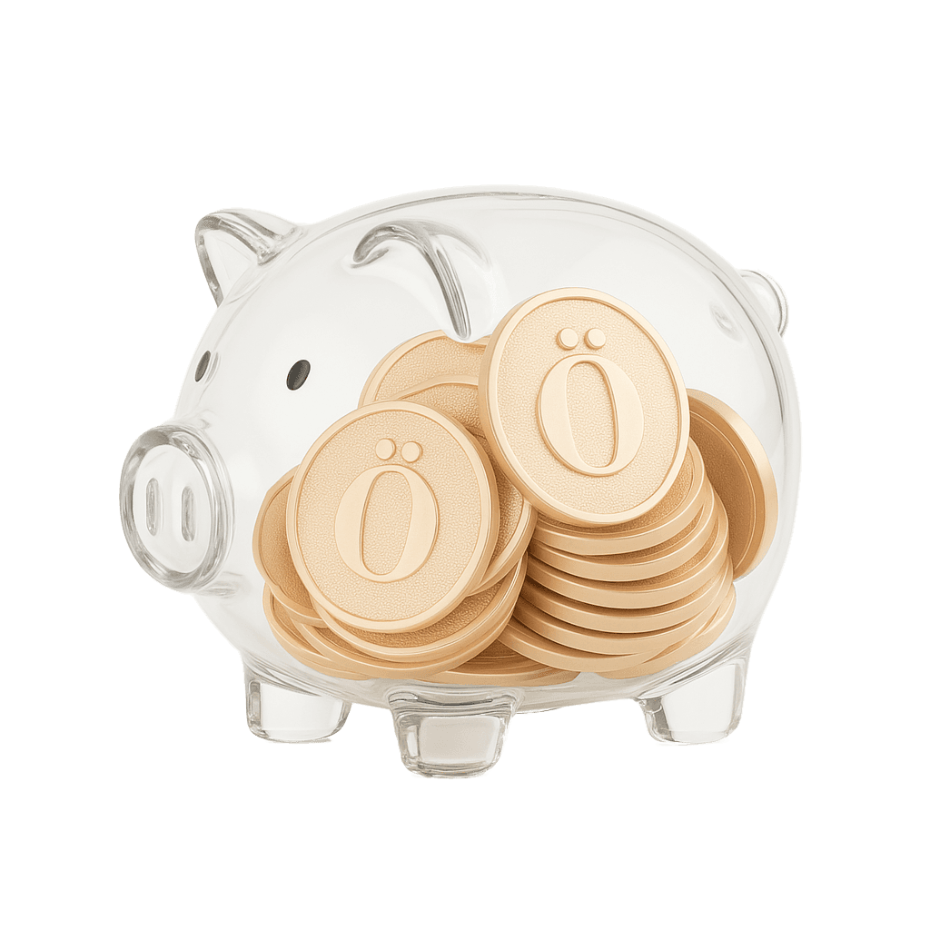 Financial savings illustration